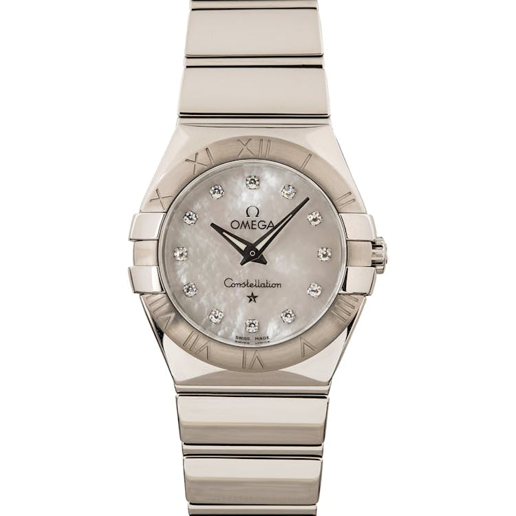 Womens Omega Constellation Mother of Pearl Diamond Dial