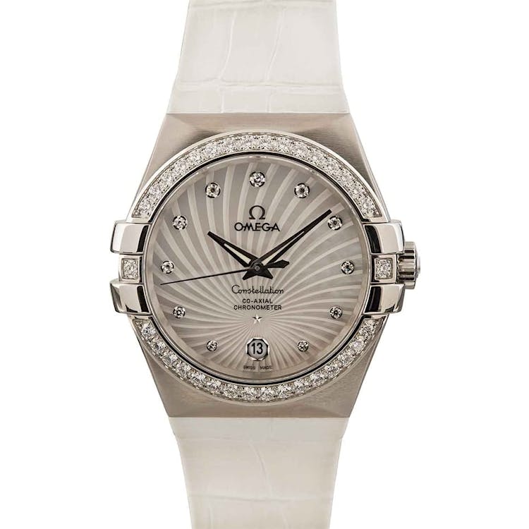 Omega Constellation Mother of Pearl Supernova Diamond Dial & Bezel