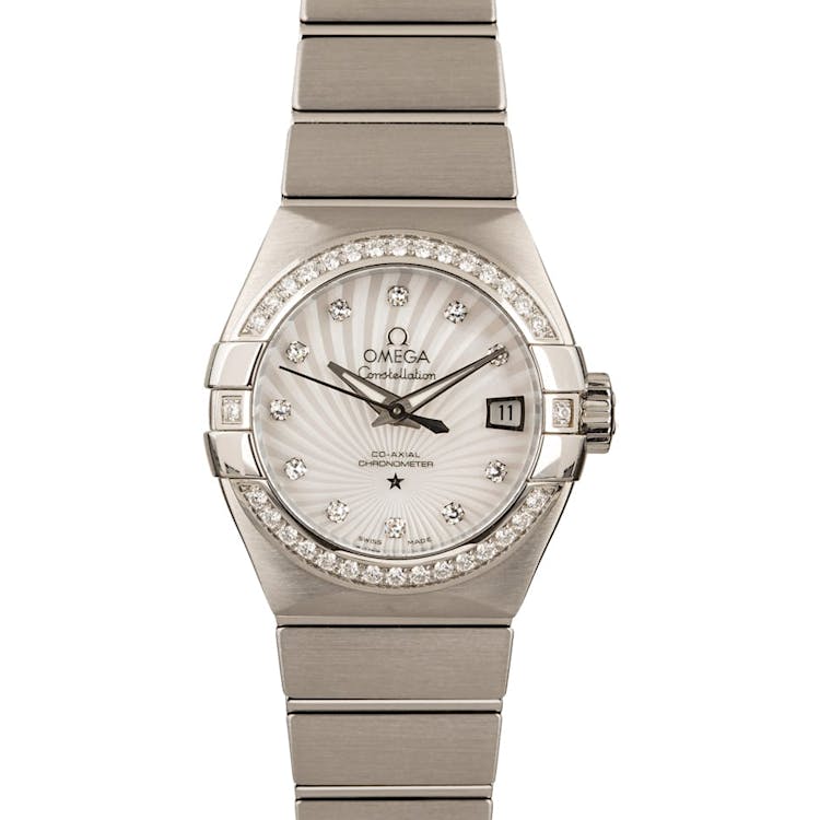 Ladies Omega Constellation Diamond Dial & Bezel