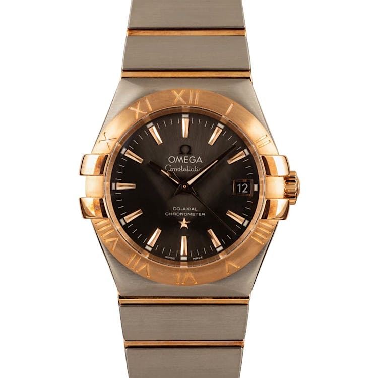 Omega Constellation Stainless Steel & Red Gold Grey Dial