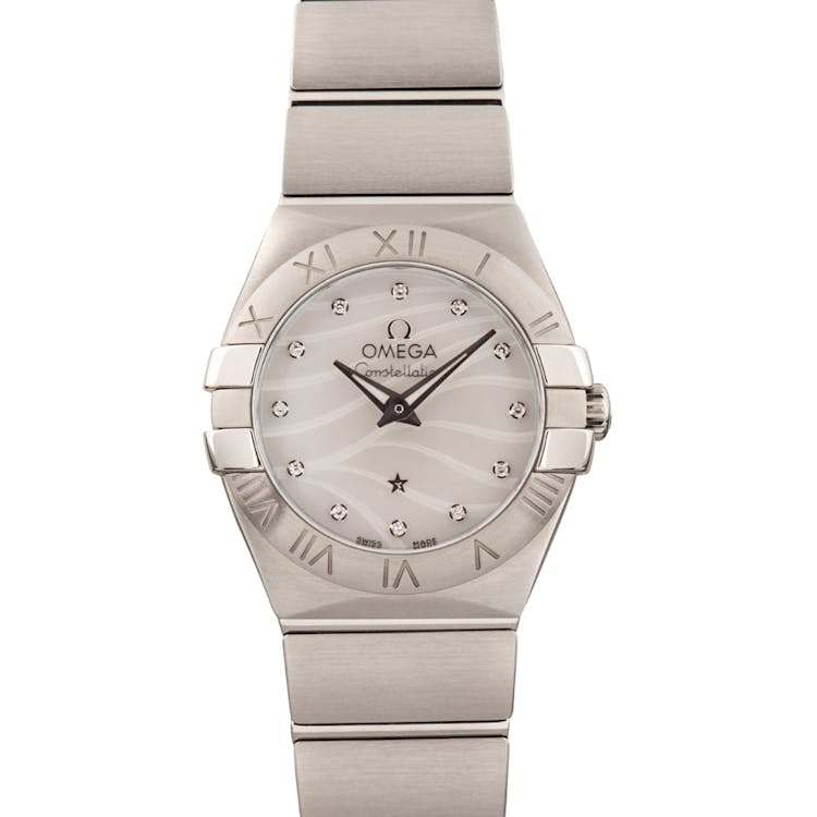 Womens Omega Constellation Wavy Diamond Dial