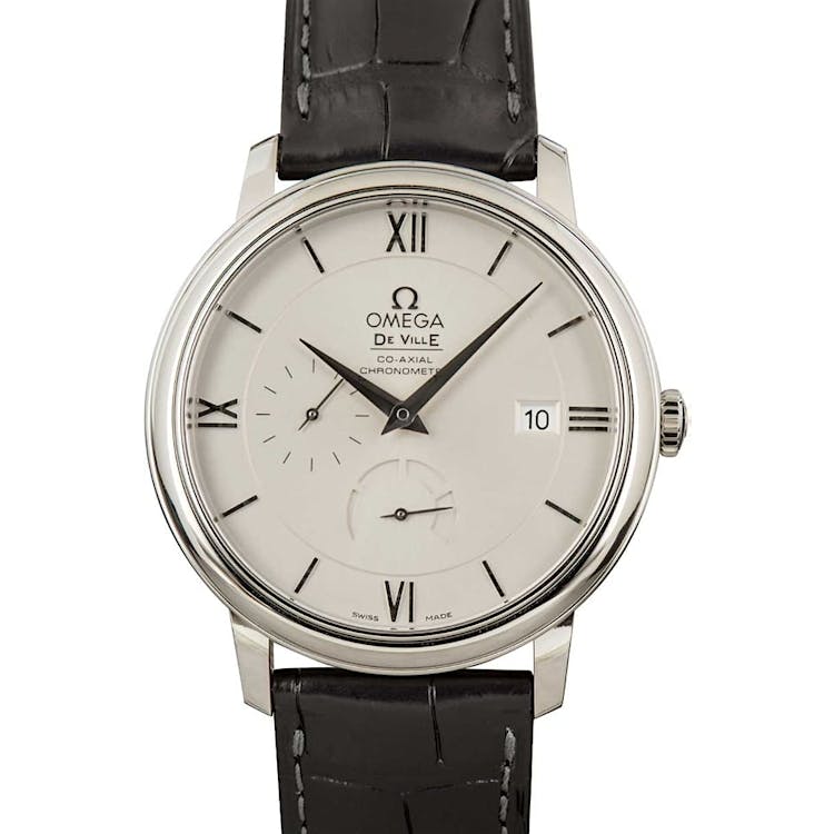 Omega De Ville Prestige Steel on Leather Strap