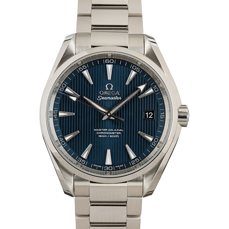 Used Omega Seamaster Aqua Terra Blue Teak Dial