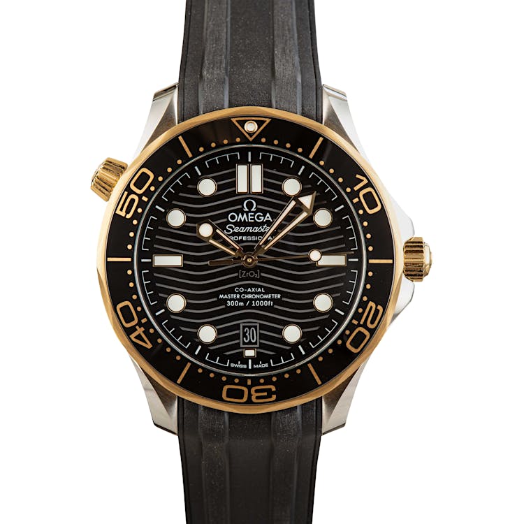 Omega Seamaster Black Wave Dial