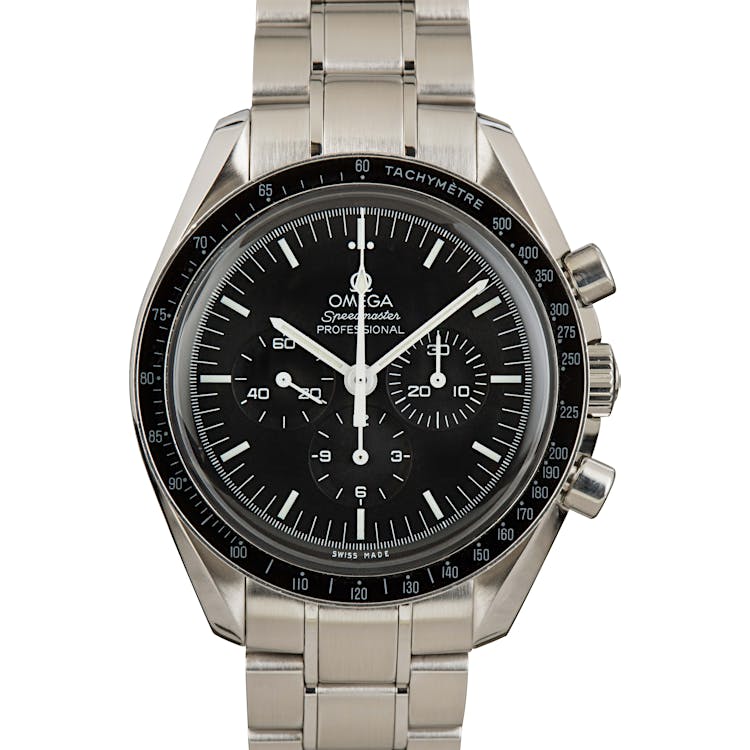 Mens Omega Speedmaster Moonwatch Professional Black Dial