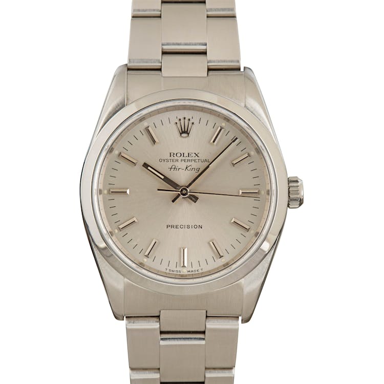 Rolex Air King 14000 Silver Dial