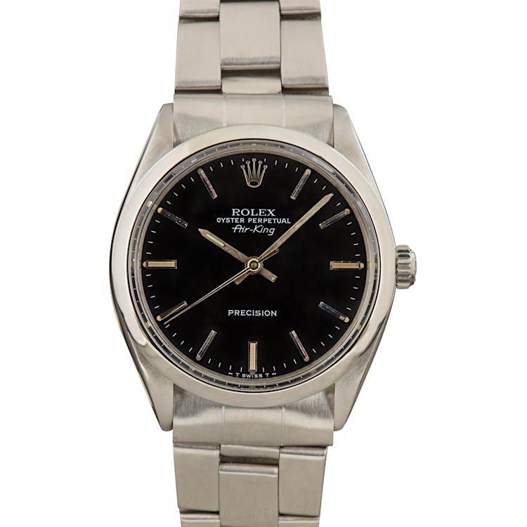 Pre-Owned Rolex Air-King 5500 Black Dial