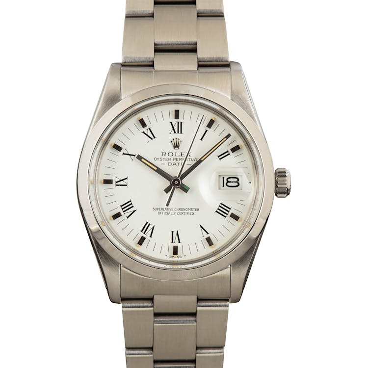 Men's Rolex Date 15000 White Dial