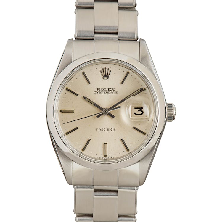 Rolex Date 6694 Silver Dial