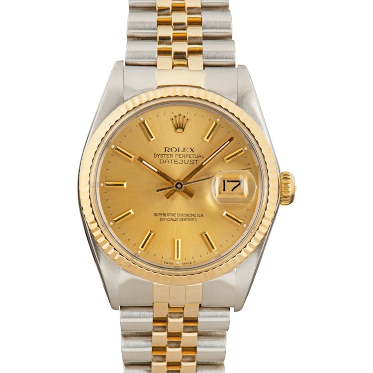 Rolex Datejust Two Tone 16013 Champagne Dial