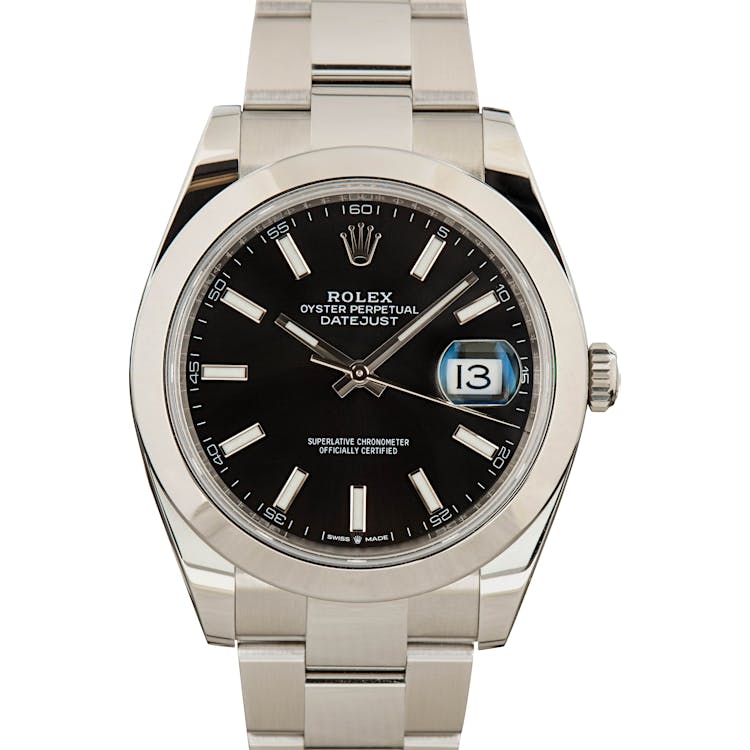 Rolex Datejust 41 Ref 126300 Black Dial