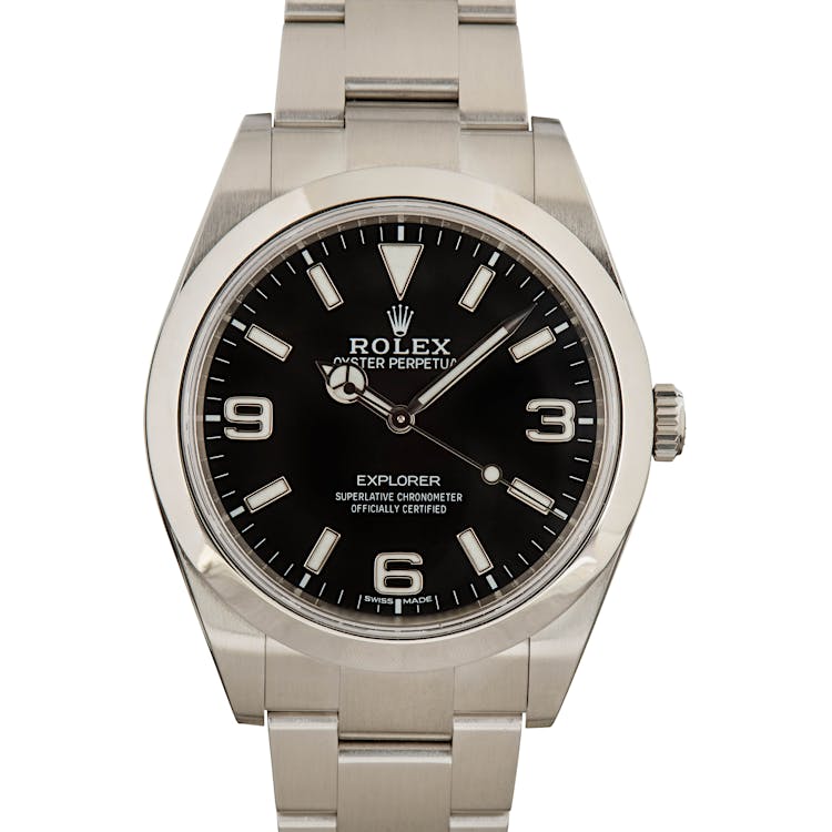 Rolex Explorer 214270 Arabic Markers Steel Oyster