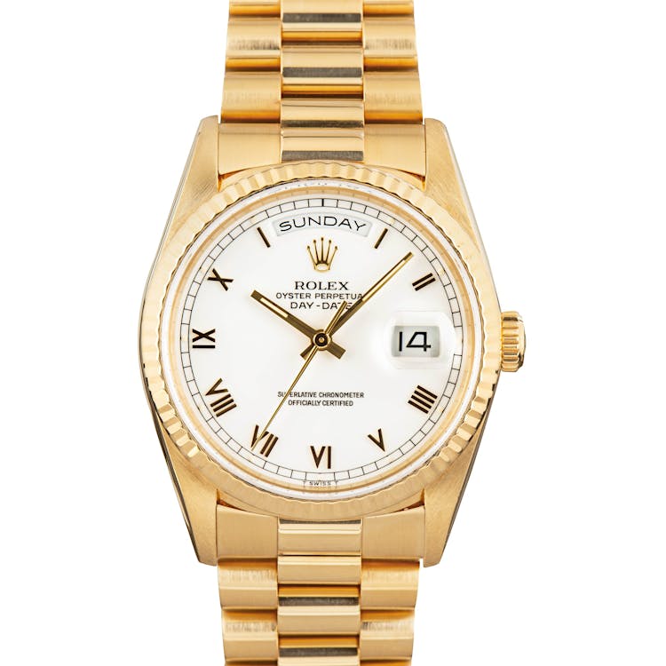 Pre-owned Rolex Day-Date 18238 Yellow Gold