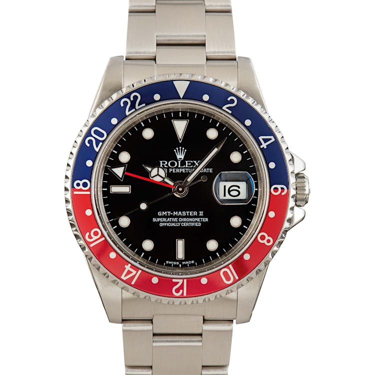 Pre-Owned Rolex GMT-Master II Ref 16710 Pepsi