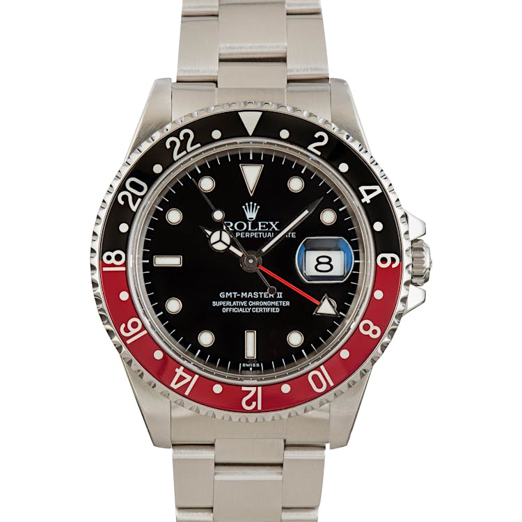 Used Stainless Steel Rolex GMT-Master II Ref 16710 Coke