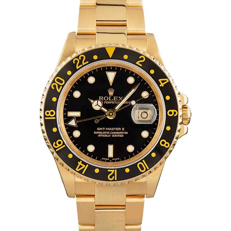 Rolex GMT Master II 16718 Jubilee 18K Yellow Gold