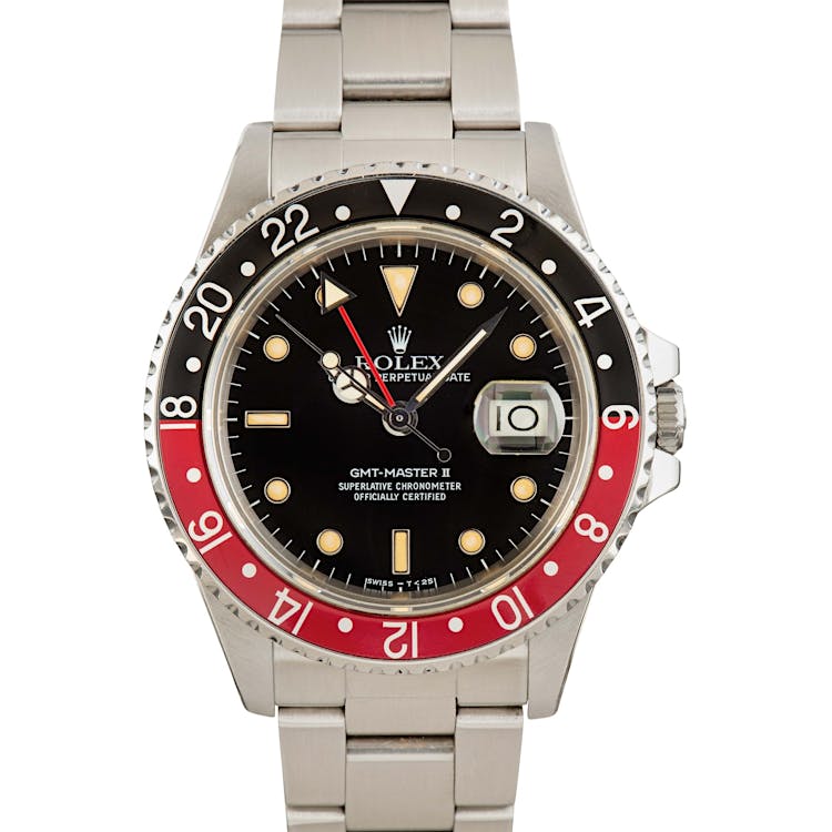 Rolex GMT-Master II Ref 16760 Stainless Steel Coke