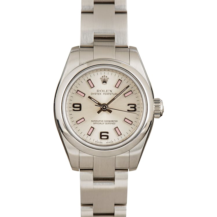 Ladies Rolex Oyster Perpetual 176200 Silver Dial