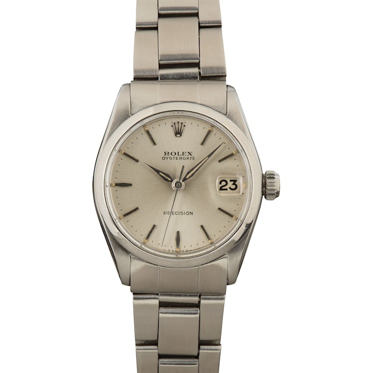 Rolex OysterDate 6466 Silver Dial