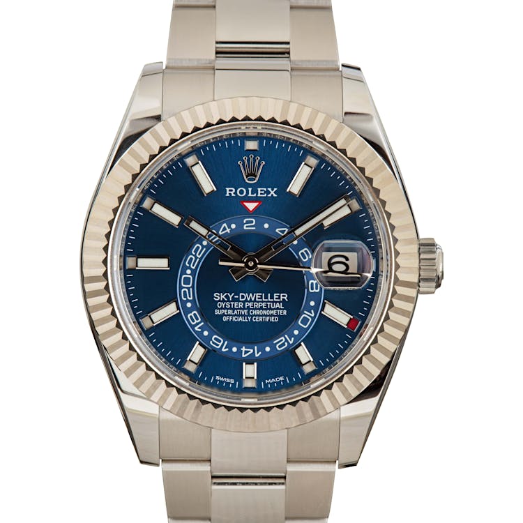 Pre-Owned Rolex Sky-Dweller 326934 Blue Luminous Dial