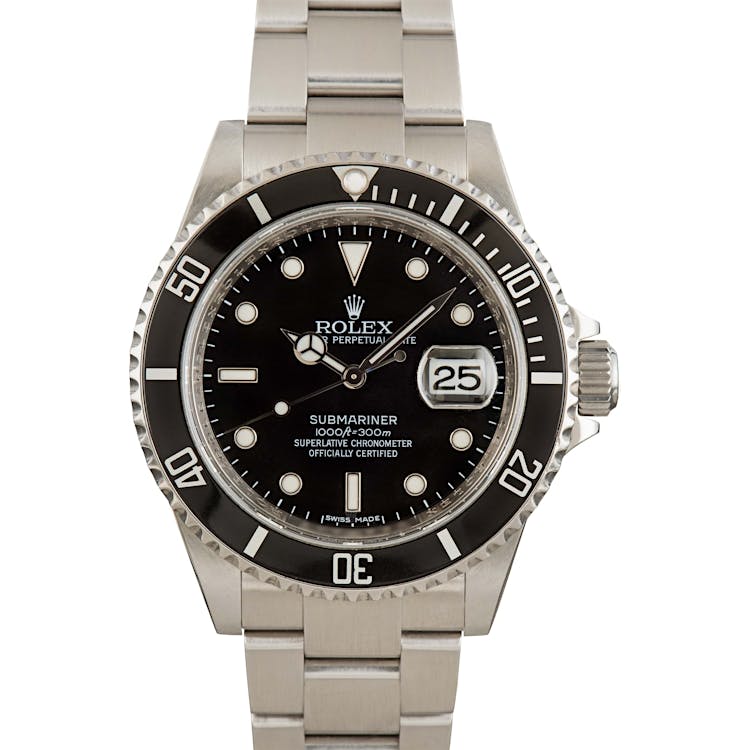 Used Rolex Submariner 16610T Black Dial