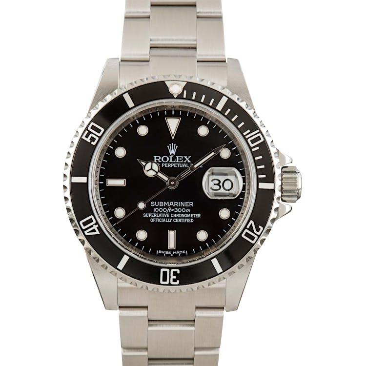 Pre-Owned Rolex Submariner 16610 Black