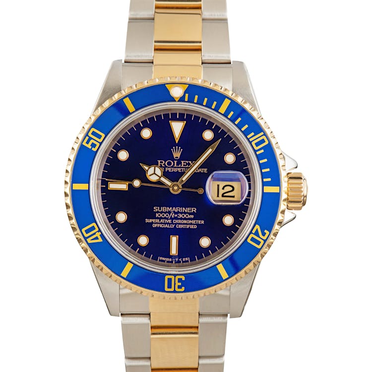 Rolex Submariner Blue 16613 Two Tone Oyster Bracelet