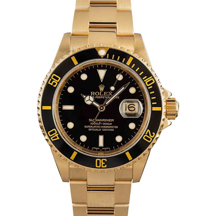 Rolex Submariner 16618 Yellow Gold