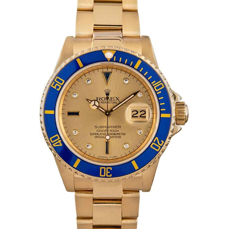 Rolex Submariner 16808 18K Yellow Gold