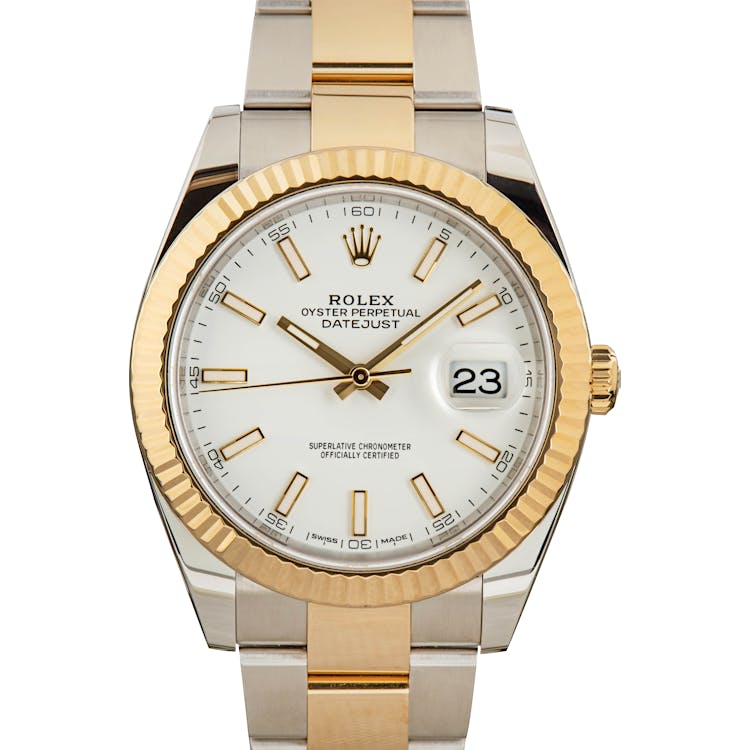 Rolex Datejust 41 Ref 126333 White Dial