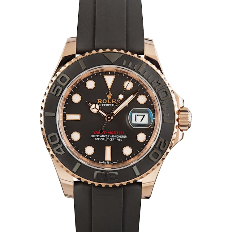 Rolex Yacht-Master 126655 18k Everose Gold on Oysterflex Strap