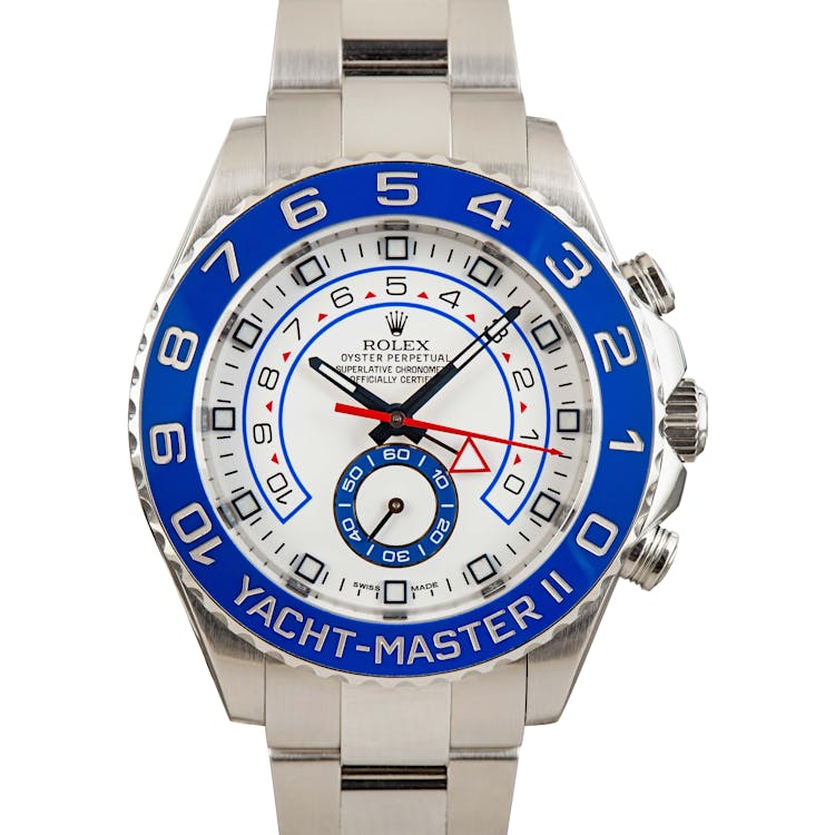 Pre-owned Rolex Yacht-Master II ref 116680 Stainless Steel